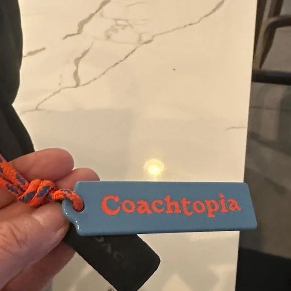 Coach Black Quilted Laptop Bag with Patch - Picture 3 of 6